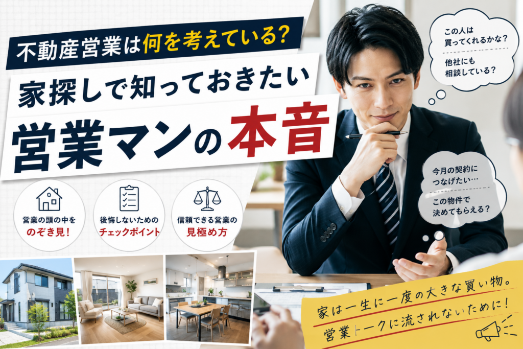 不動産営業は何を考えている？家探しで知っておきたい営業マンの本音