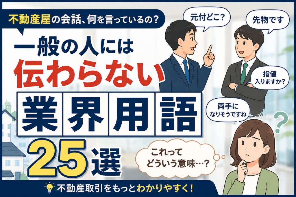 不動産屋の会話、何を言っているの？一般の人には伝わらない業界用語25選