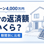 住宅ローン4,000万円の月々返済はいくら？金利別・期間別に比較
